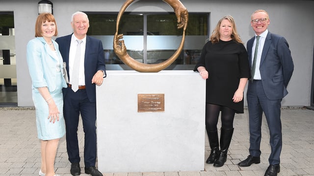 Symbolic presentation to retiring CEO of FRS Network