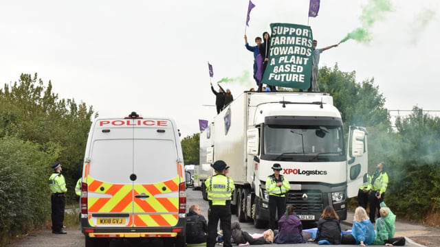 Three UK dairy sites blocked by Animal Rebellion protestors
