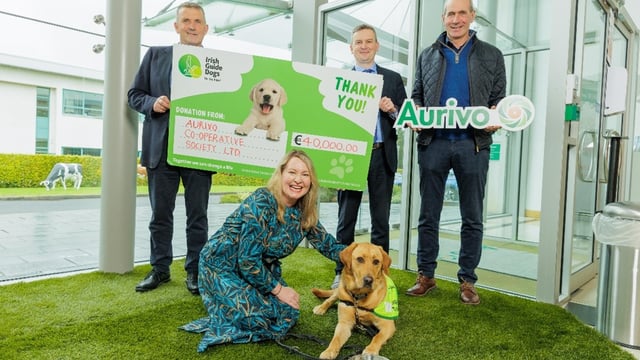 Aurivo raises €40,000 for Irish Guide Dogs as charity of the year