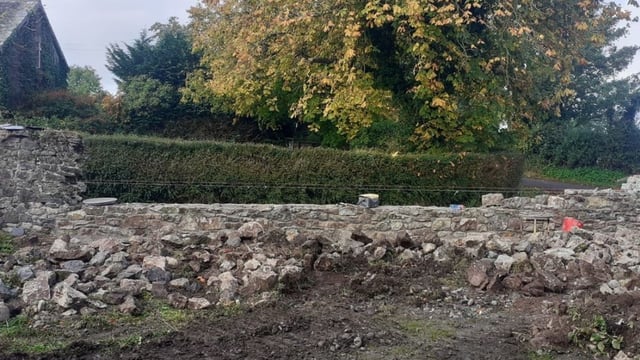 Farm wall restored through GLAS farm buildings fund