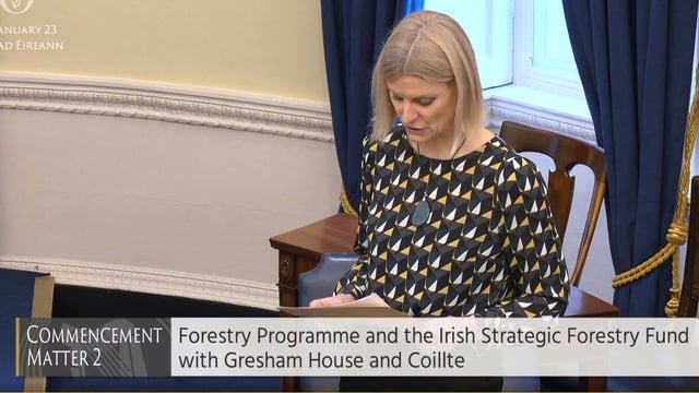 Submission for EU state aid approval on forestry plan not yet sent
