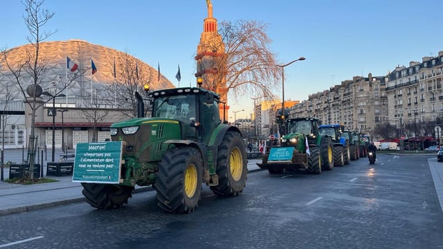 French farmers hold Paris tractor protest against pesticide ban