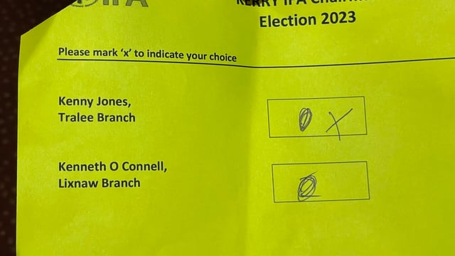 Kenny Jones re-elected Kerry IFA chair by single vote