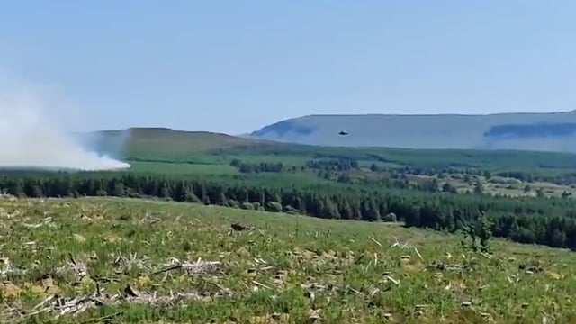 Irish Air Corps supports NI firefighters in tackling gorse fires