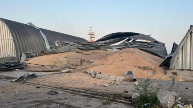 Grain facility hit by Russian drone attack in Odesa region