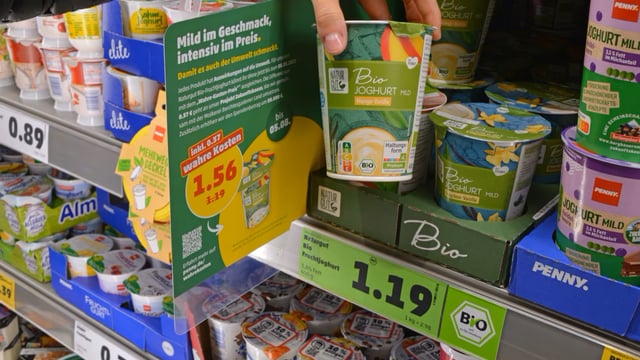 German supermarket charges 'true costs' of meat and dairy