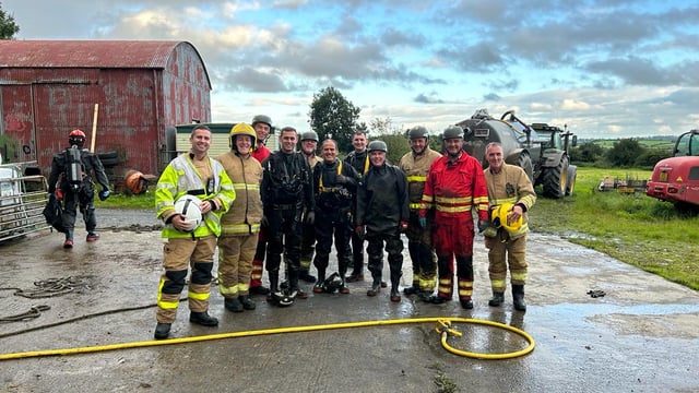 28 calves rescued from slurry tank by NI firefighters
