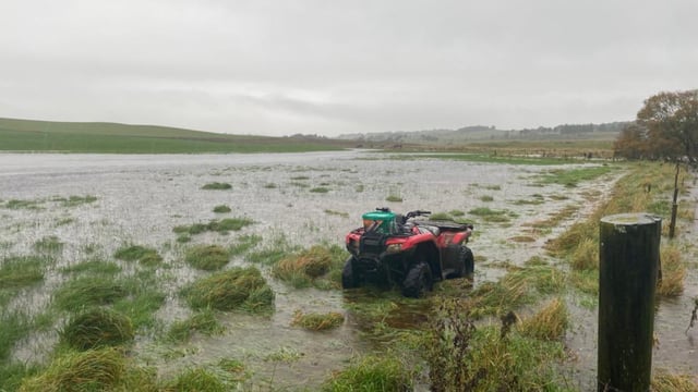 Video: Farmers face 'unprecedented damage' after flooding in Scotland