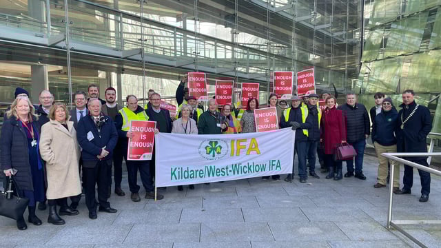 IFA protest in Kildare over tillage concerns and scheme 'bureaucracy'