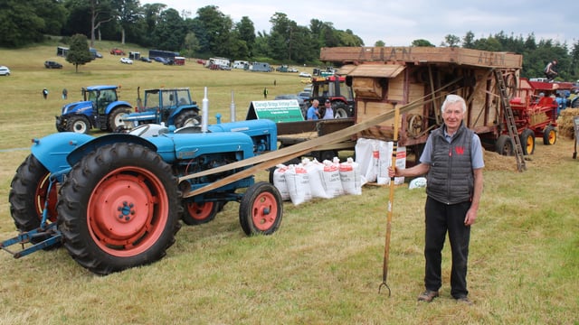 Traditional threshing demo a hit at Castlewellan Show
