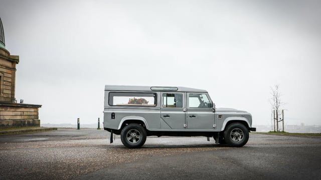 Scottish funeral director unveils Land Rover Defender hearse