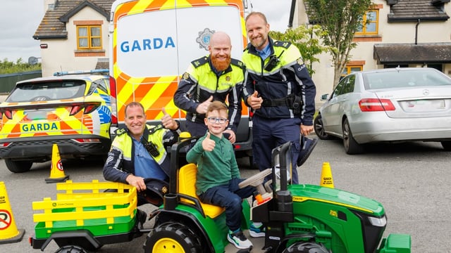 Make-A-Wish gifts 7-year-old Fíonn a John Deere toy tractor