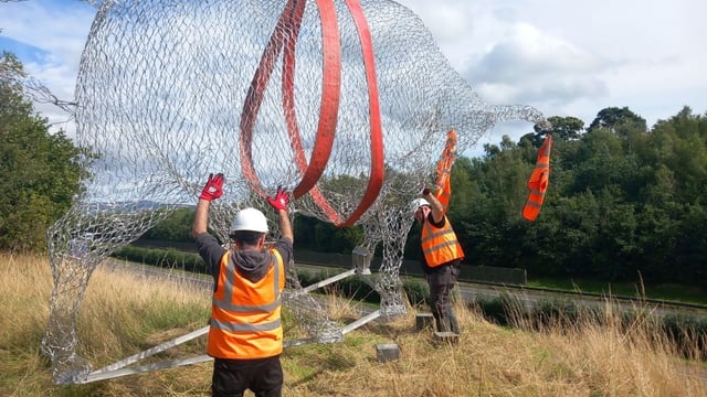 'Brown Bull of Cooley' returns to overlook the M1 in Louth