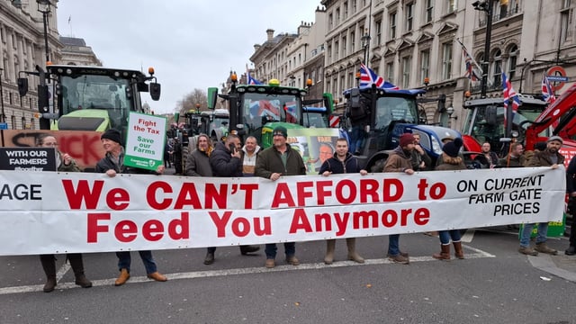 Tractors and farmers' protest bring central London to near standstill