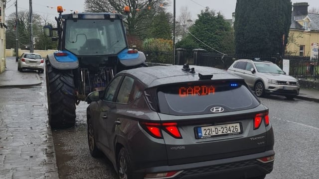 Gardaí stop 15-year-old driving tractor with no tax or insurance