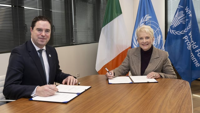 Minister signs €105m partnership with World Food Programme