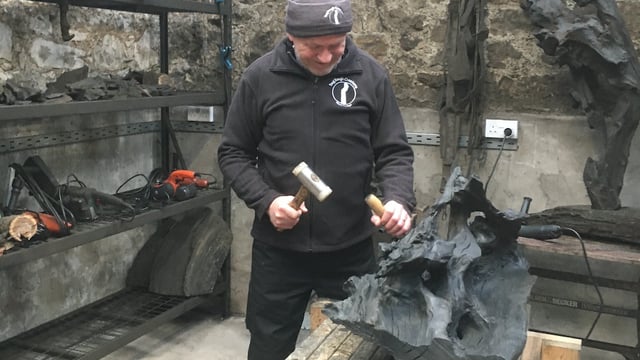 Laois man creates stunning sculptures from aged bogwood
