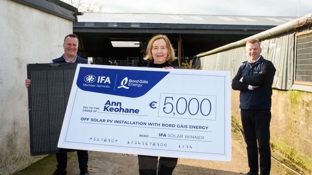 Cork farmer wins €5,000 off the cost of solar installation