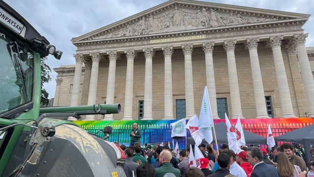 French farmers protest in Paris for new law easing regulations