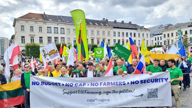 Farmers protest in Brussels ahead of CAP proposals being unveiled