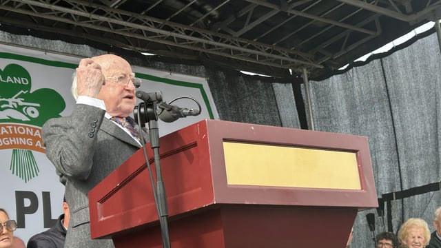 Watch: President Higgins opens National Ploughing Championships