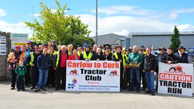 232km tractor run from Clare coast to Carlow for children's health