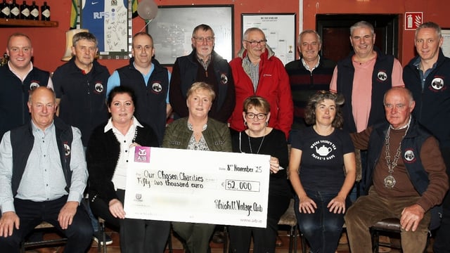 Pics: €52k presented to charities as a result of vintage working day