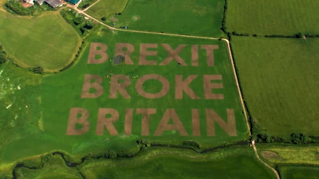 'Brexit broke Britain' etched on English field 10 years on from vote