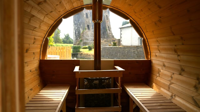 Watch: Tipperary farm turns up the heat with castle-view sauna