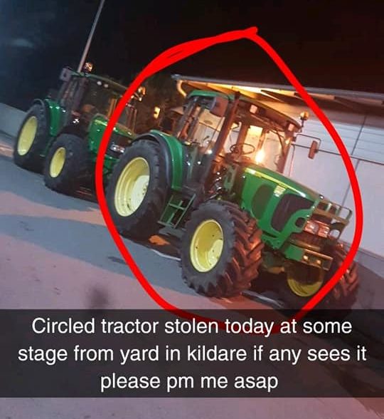 Appeal for information regarding Meath tractor theft 